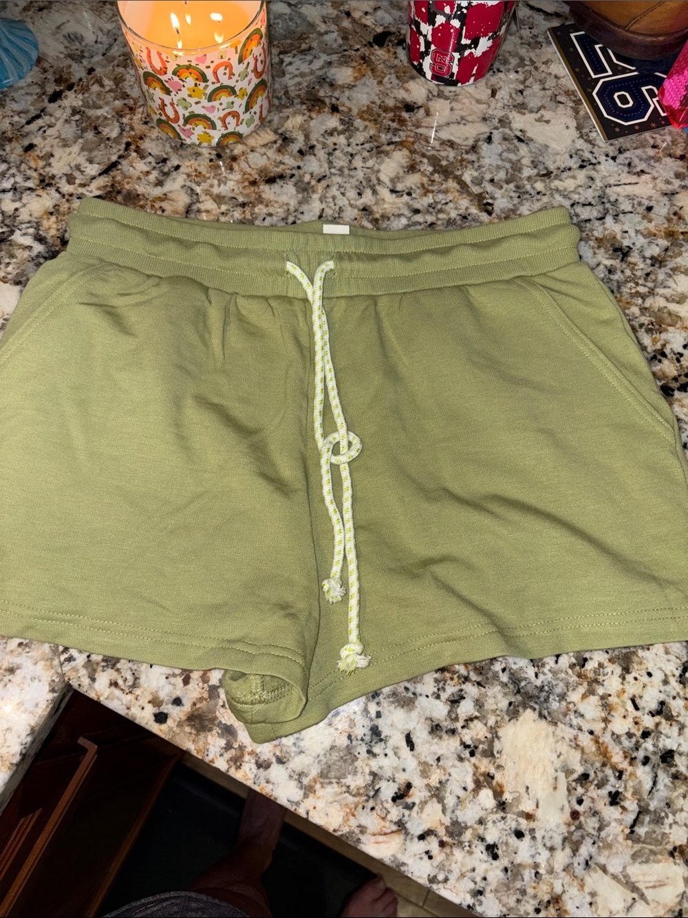 Roxy shorts size medium. Olive Green Women's Drawstring Lounge Shorts